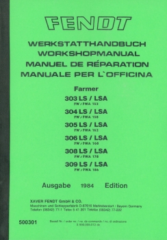 Werkstatthandbuch für Fendt Typ Farmer 300er Serie, Ausgabe 1984